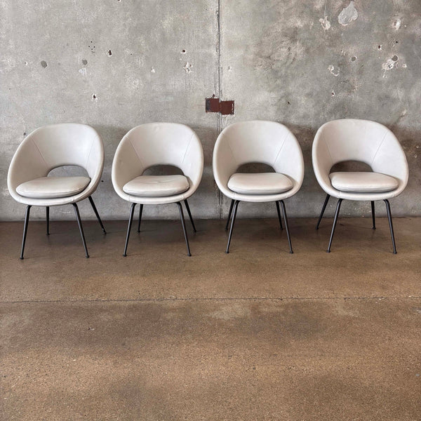 Set of Four West Elm Orb Dining Chairs