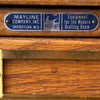 Mayline Vintage Oak Art Flat File Two Stack Cabinet C. 1960's