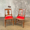 Set of 2 Antique Carved Dining Chairs