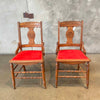 Set of 2 Antique Carved Dining Chairs
