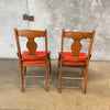 Set of 2 Antique Carved Dining Chairs