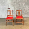 Set of 2 Antique Carved Dining Chairs
