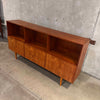 Danish Teak Sideboard With Lighted Bar Cabinet