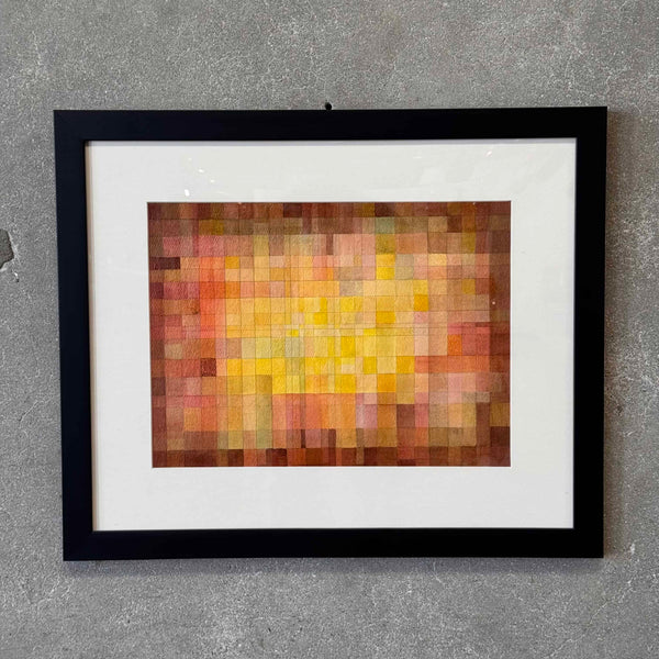 Abstract 60's Cube Watercolor By Gerald Lubensky #1