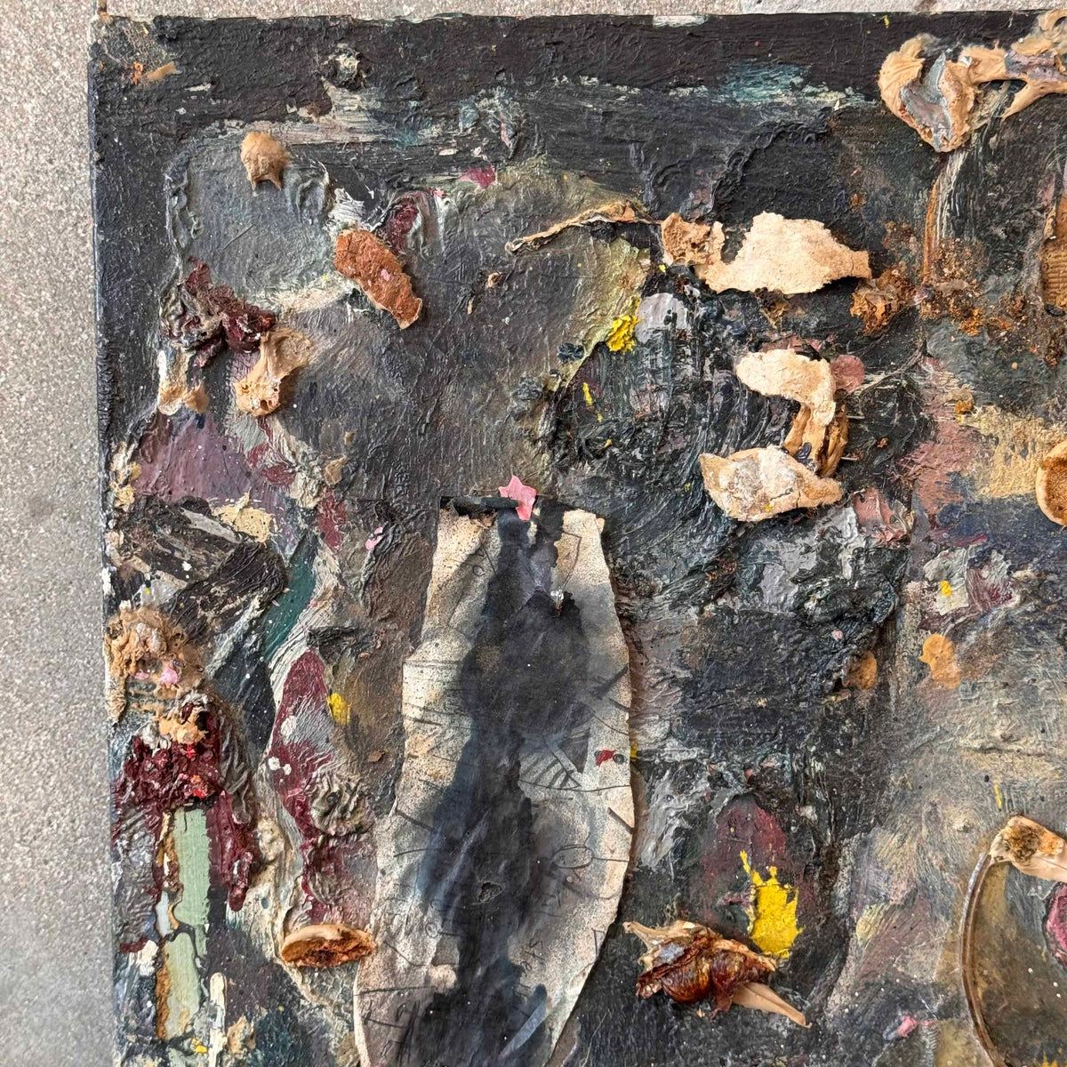 80's Mixed Media Painting on Metal Door By Michael Lauderchach