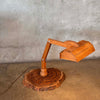 Oak Craftsman Lamp - Swivels & Articulates