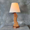 Signed Burl Folk Lamp - As Is