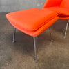 Knoll "Womb" Chair & Ottoman Reproduction In Tangerine Fabric - HOLD
