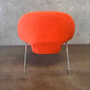 Knoll "Womb" Chair & Ottoman Reproduction In Tangerine Fabric - HOLD
