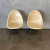 Pair of Vintage Mid Century Modern Fiberglass Shell Chairs