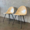 Pair of Vintage Mid Century Modern Fiberglass Shell Chairs