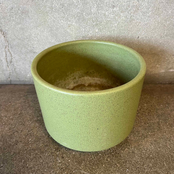 Vintage Green Speckled Gainey Ceramics Planter Pot