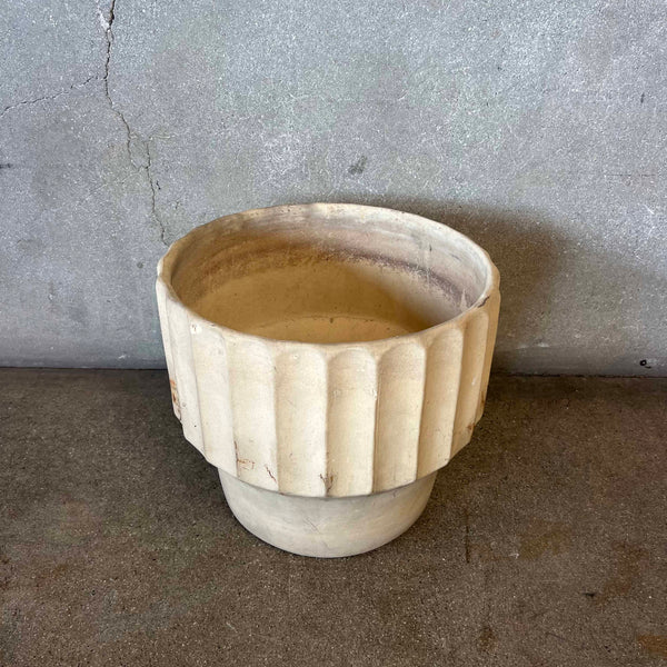 Vintage Mid Century Planter Pot By Bauer - Bisque Finish
