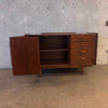 Vintage Solid Wood Mid Century Modern Credenza By Conant Ball Furniture Co.