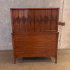 Vintage Mid Century Modern Kent Coffey Perspecta Walnut Highboy Dresser