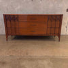 Vintage Mid Century Modern Perspecta Walnut Dresser With Nine Drawers