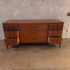Vintage Mid Century Modern Perspecta Walnut Dresser With Nine Drawers