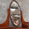 Edward Era Walnut Dresser Mirror With Silver Mounts