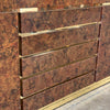 Vintage French Brass & Burl Credenza - Laminate