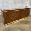 Vintage French Brass & Burl Credenza - Laminate