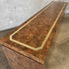 Vintage French Brass & Burl Credenza - Laminate