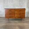 Mid Century 6 Drawer Solid Wood Dresser C. 1950's