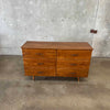 Mid Century 6 Drawer Solid Wood Dresser C. 1950's