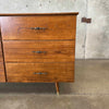 Mid Century 6 Drawer Solid Wood Dresser C. 1950's