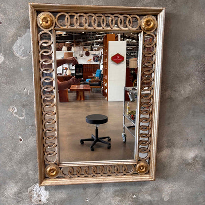 1970's Regency Gilded Mirror Imported from Italy, Sold by Broadway