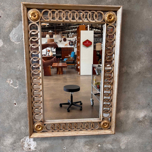 1970's Regency Gilded Mirror Imported from Italy, Sold by Broadway