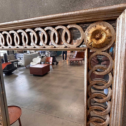 1970's Regency Gilded Mirror Imported from Italy, Sold by Broadway