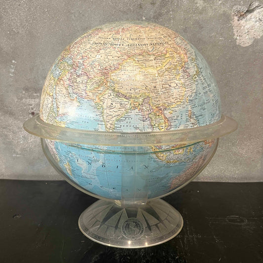 Vintage 1960's National Geographic 12" Globe