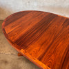 Vintage Danish Rosewood Dining Table w/ One Leaf Extension