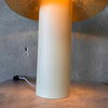 Pair of Scandinavian 20th Century Steel Off White Black & Gold Lamps #1