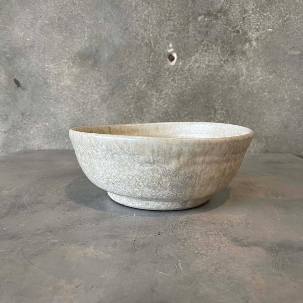 Studio Pottery Bowl With Leaves
