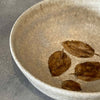 Studio Pottery Bowl With Leaves