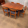 Vintage Lane Walnut Dining Table With Six Chairs & One Leaf - HOLD