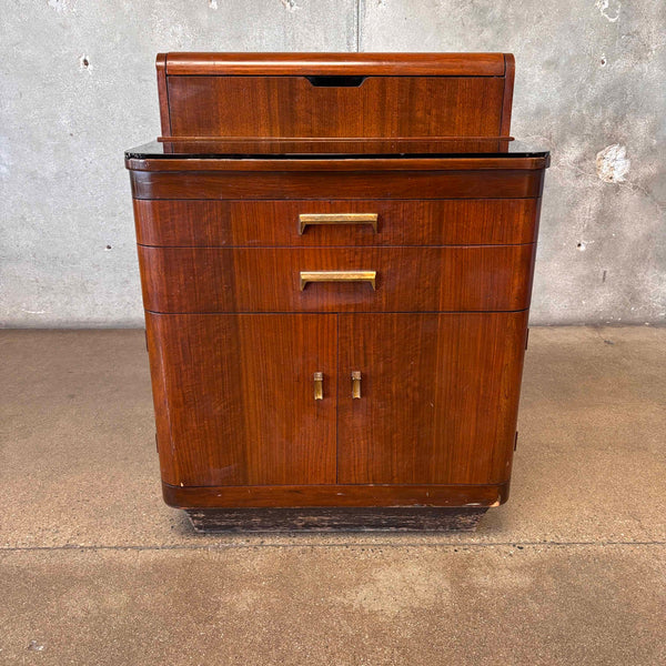 Vintage Hamilton Art Deco Dental Cabinet w/ Glass Top