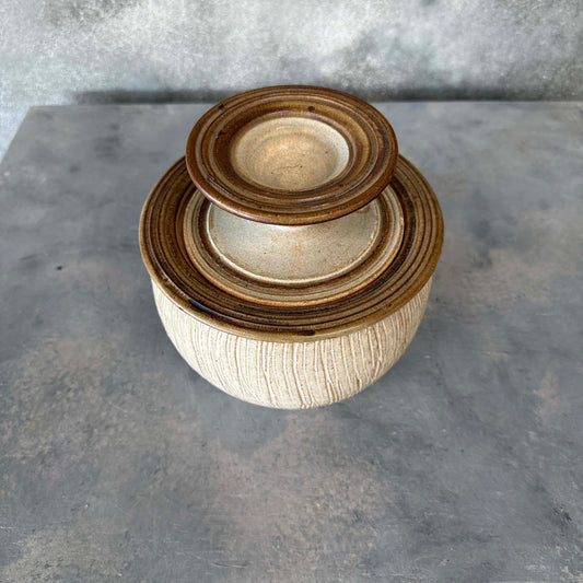Lidded Ceramic Vessel By Frank Willett