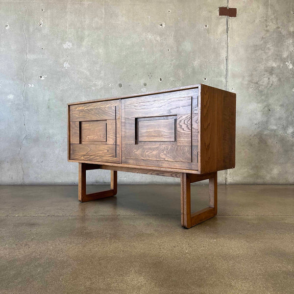 Mid Century Sled Base Credenza