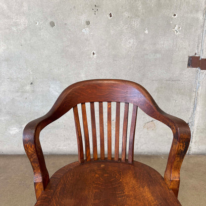 Antique Oak Desk Chair #1
