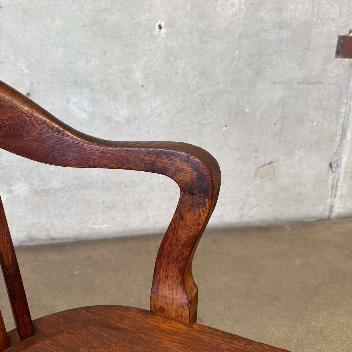 Antique Oak Desk Chair #1