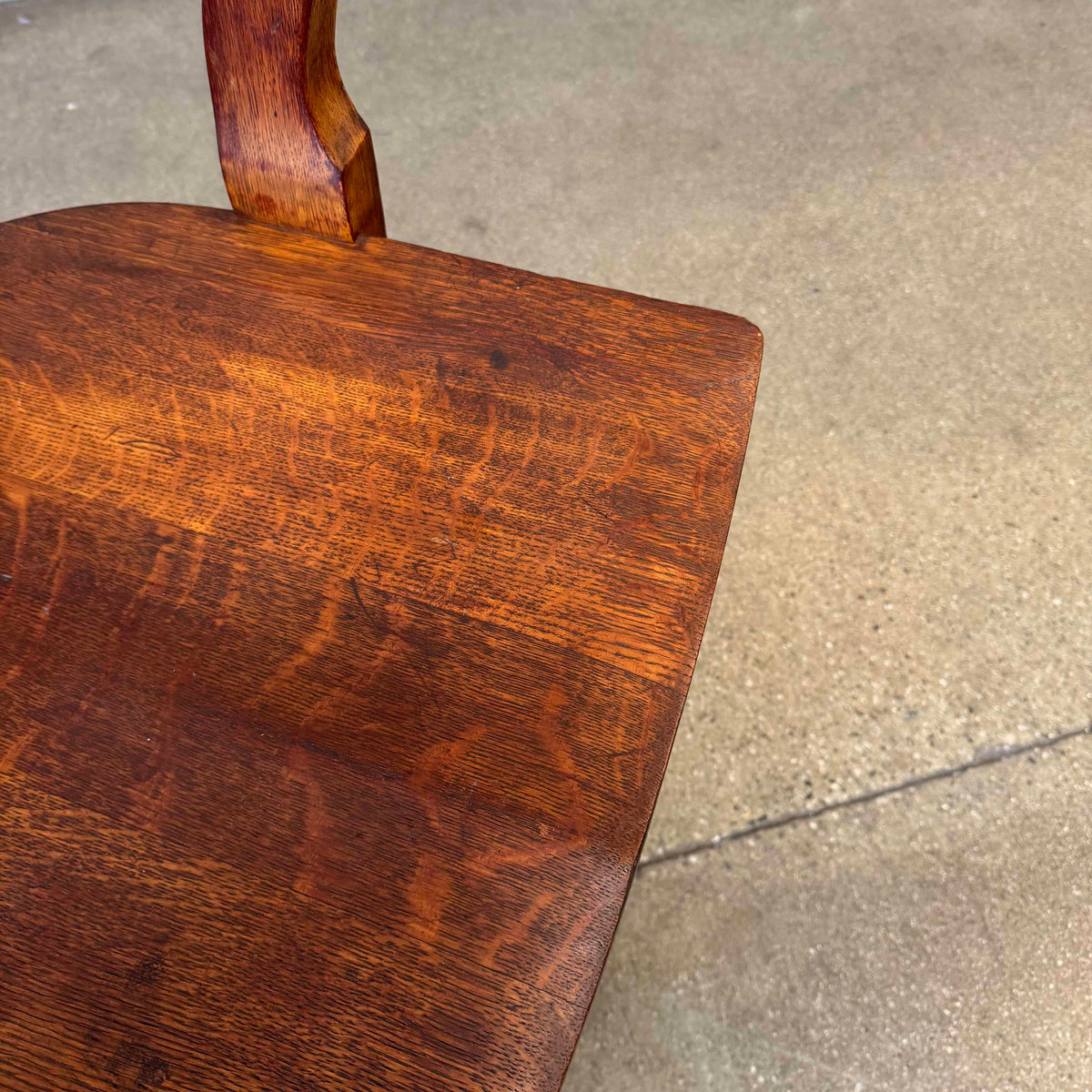 Antique Oak Desk Chair #1