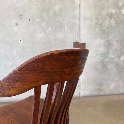 Antique Oak Desk Chair #1