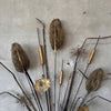 Vintage Torch Cut Cat Tails Sculpture - 1970s