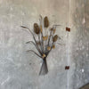 Vintage Torch Cut Cat Tails Sculpture - 1970s