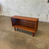 Danish Modern Glass & Teak Shelf Cabinet