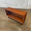 Danish Modern Glass & Teak Shelf Cabinet