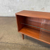 Danish Modern Glass & Teak Shelf Cabinet