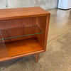 Danish Modern Glass & Teak Shelf Cabinet